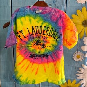 Ft. Lauderdale Tie-Dye Short Sleeve Tee - Multi Color unisex